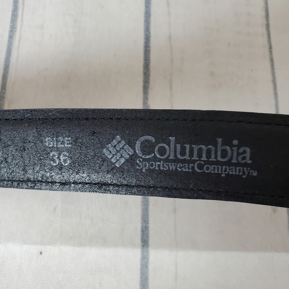 Columbia Black Leather  Belt - Picture 2 of 11